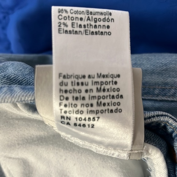 Adriano Goldschmied Etta Jeans Wide Leg Crop Sunlight Blue Size 26R - Picture 6 of 6